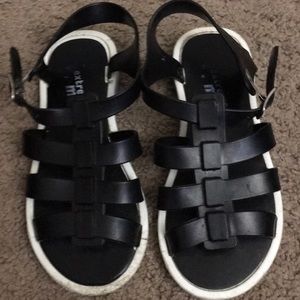 Girls black size 12 sandals